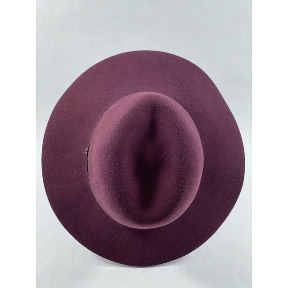 RAG & BONE Floppy Brim Wool Fedora Hat Burgundy , Size - Small $195 main image 6